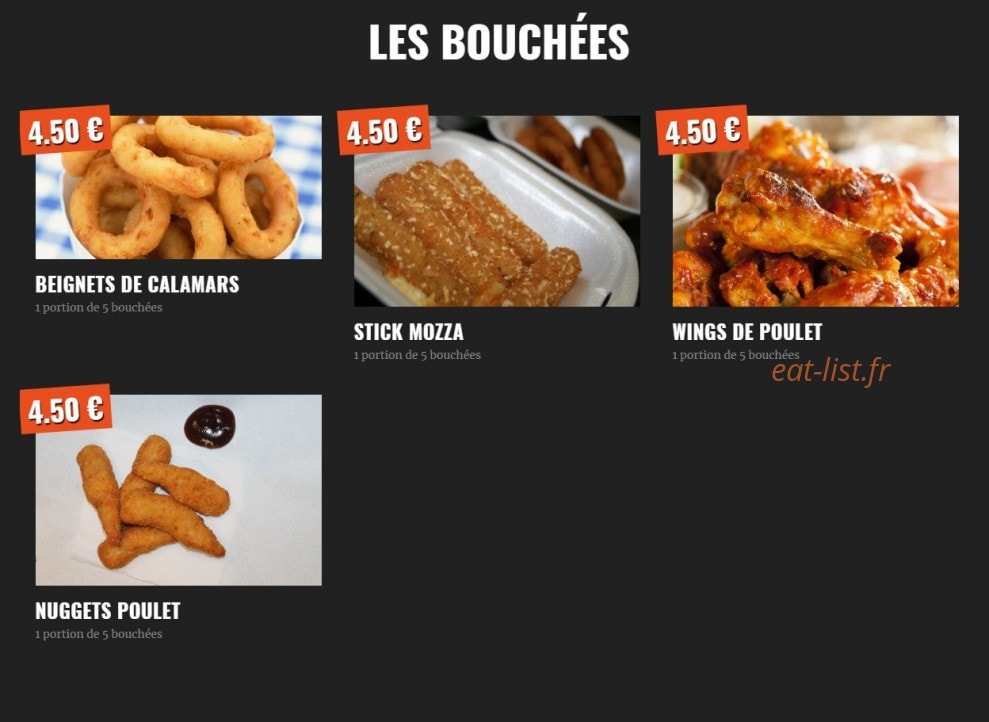 Chic Burger tacos — carte page 3