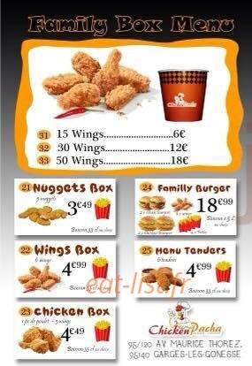 Chicken Pacha — carte page 4