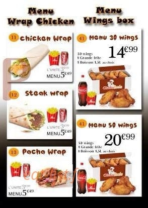 Chicken Pacha — carte page 3
