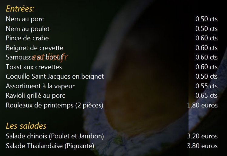 Cook d'Asie — carte page 1