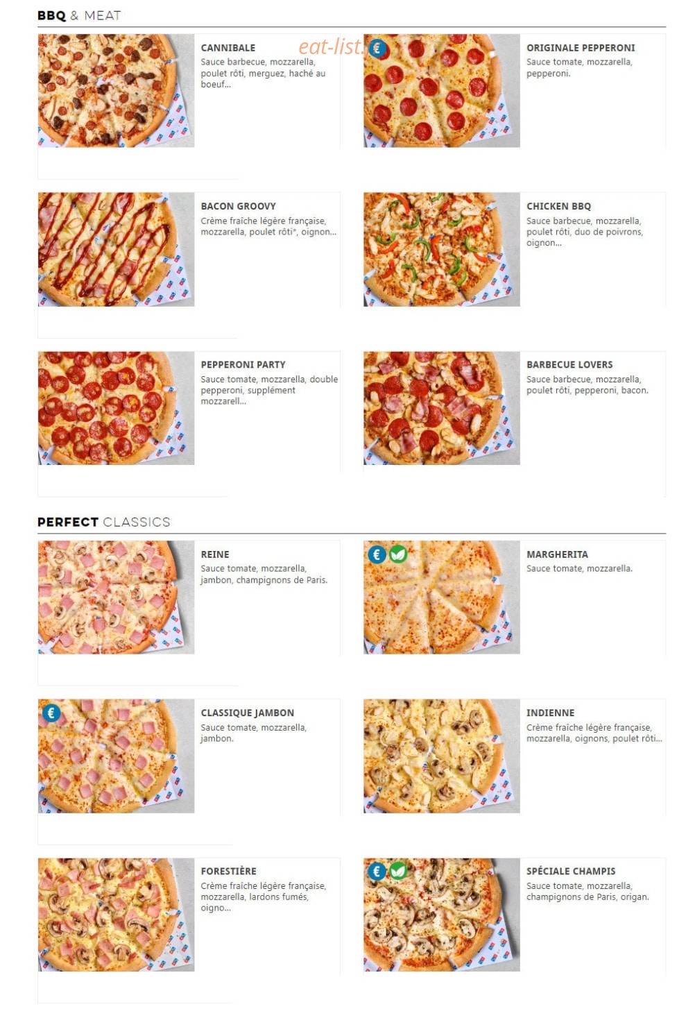 Domino's — carte page 2