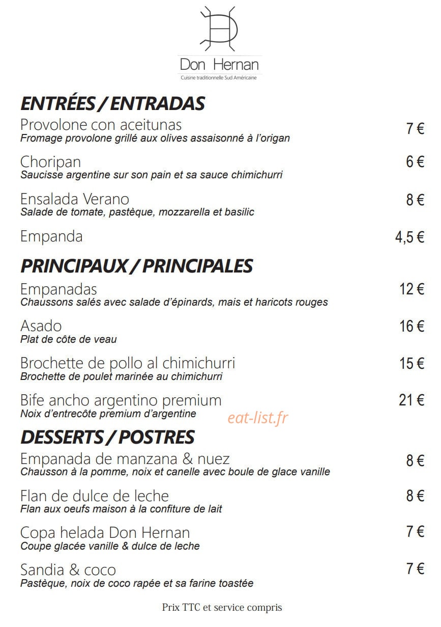 Don Hernan — carte page 1