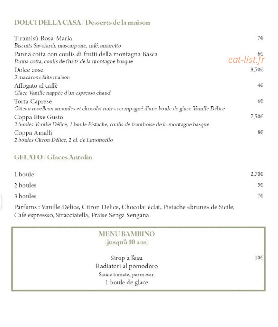 Etxe Gusto — carte page 2