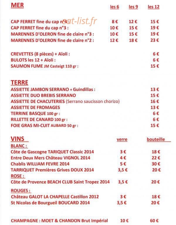 Georges & Co — carte page 1