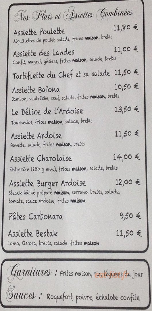 L' Ardoise — carte page 5