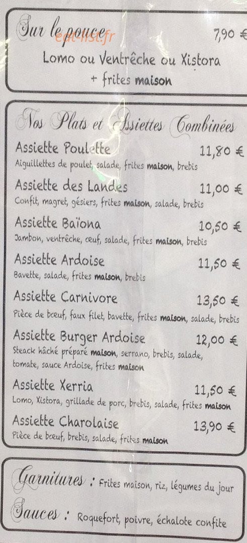 L' Ardoise — carte page 8