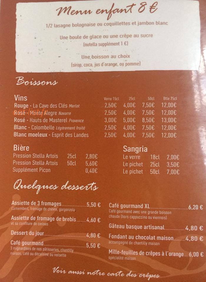 L'Instant Gourmand — carte page 4