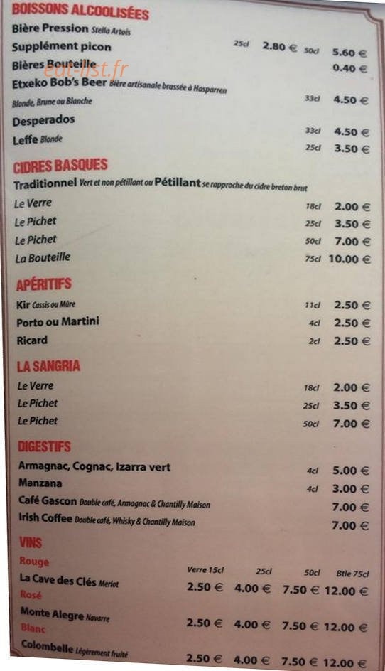 L'Instant Gourmand — carte page 7