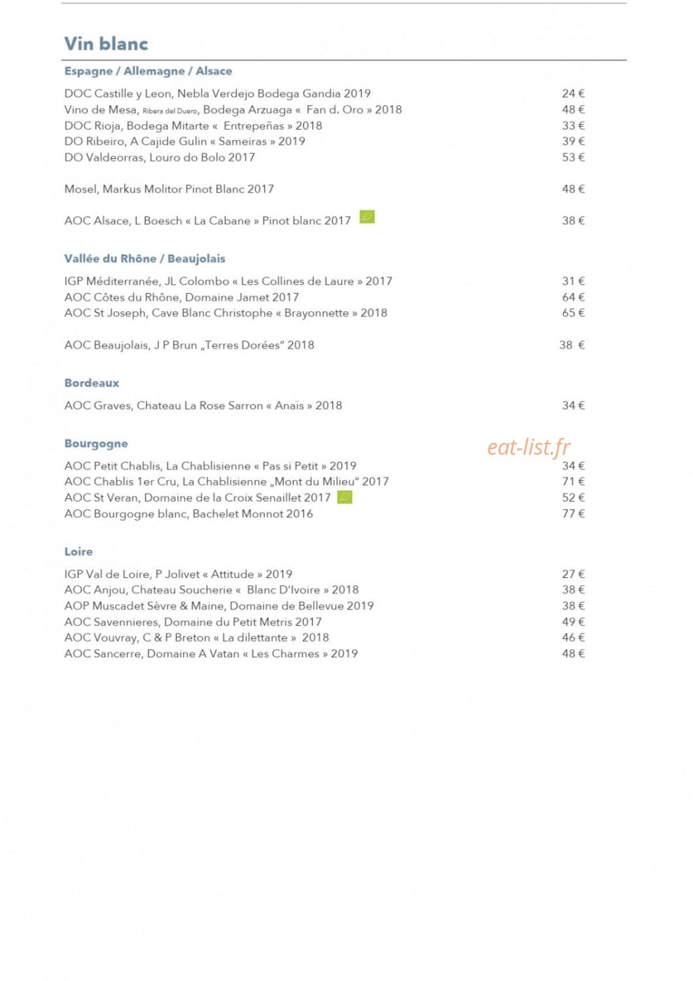 La Table Sébastien Gravé — carte page 6