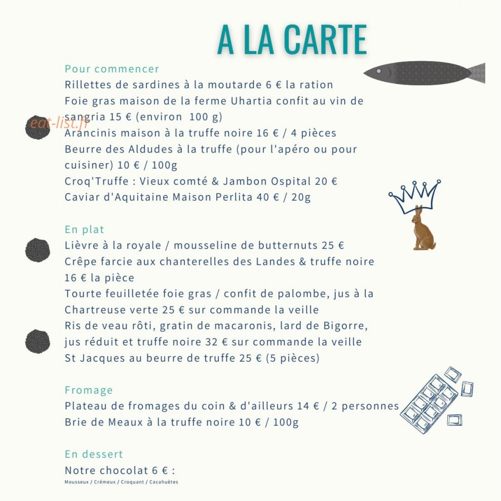 La Table Sébastien Gravé — carte page 3