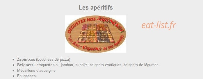 La Trattoria des Bons Amis — carte page 4