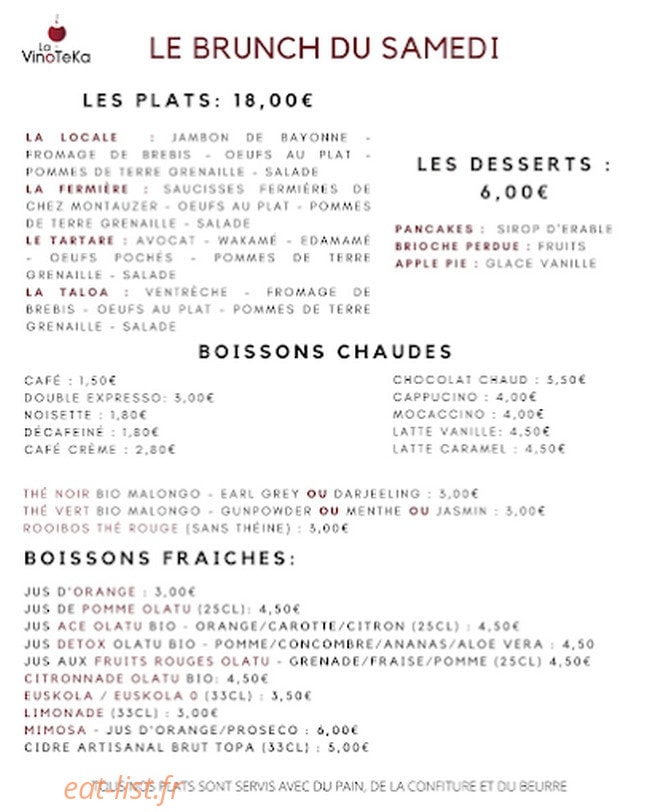 La Vinoteka — carte page 3