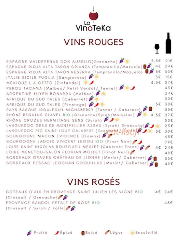 La Vinoteka — carte page 5