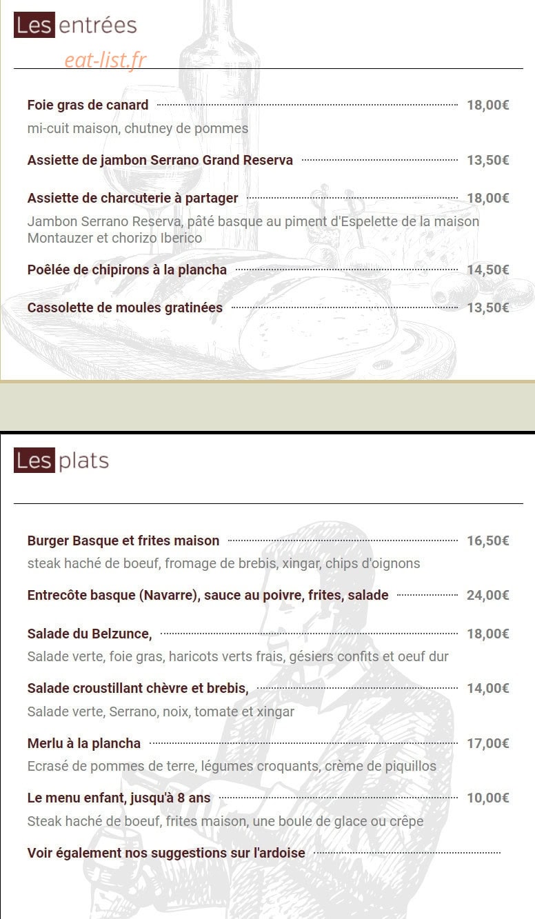 Le Belzunce — carte page 1