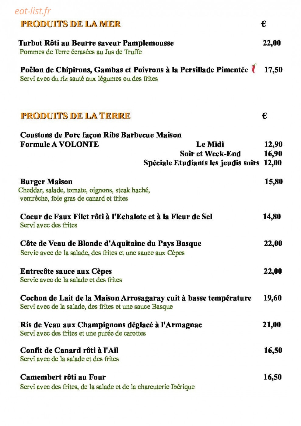 Le Cancre — carte page 2