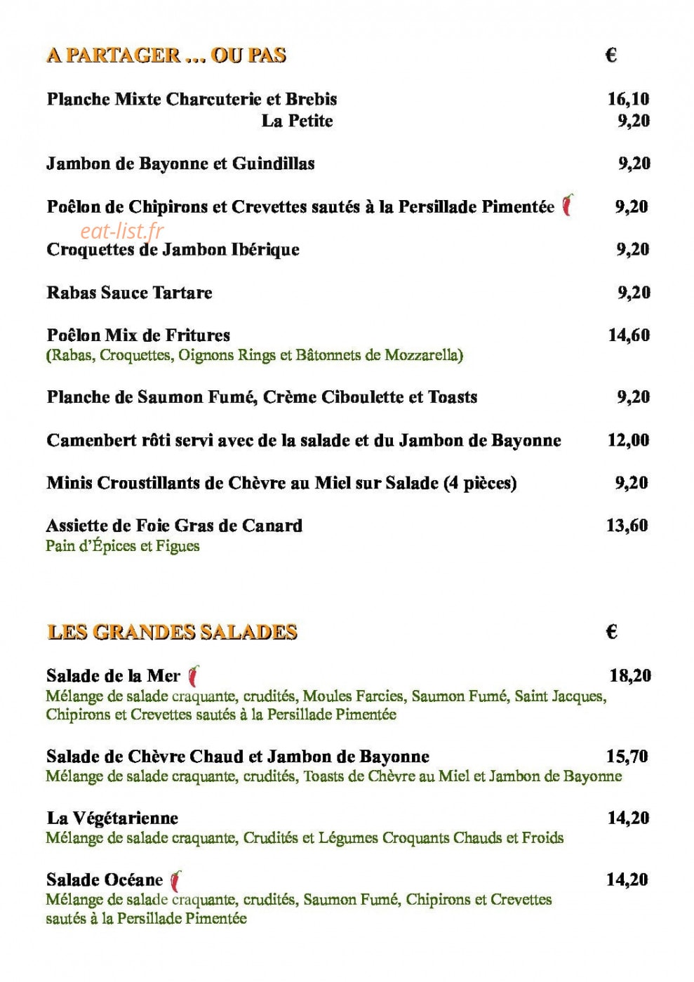 Le Cancre — carte page 1