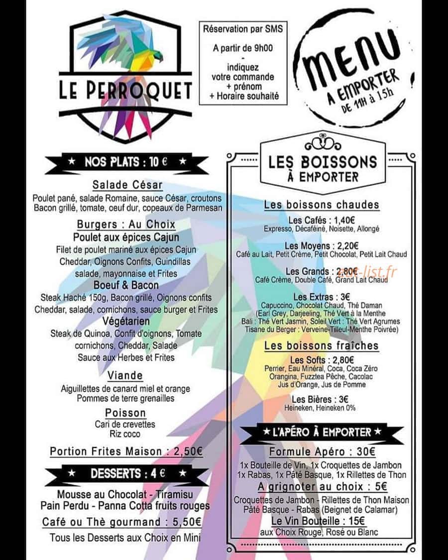 Le Perroquet — carte page 2