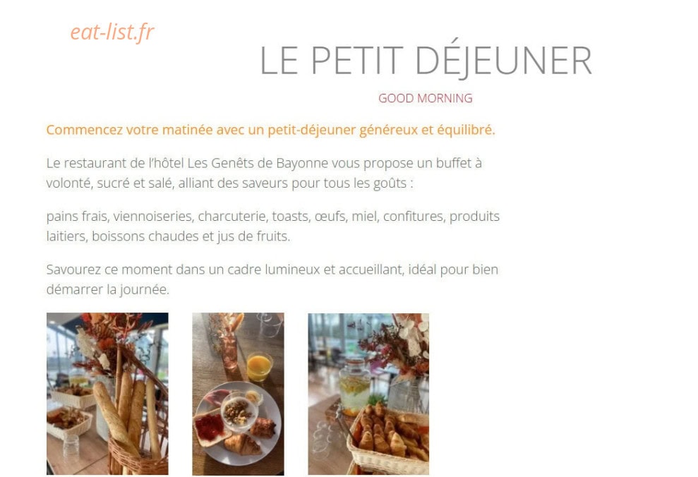 Le Restaurant Atea — carte page 1