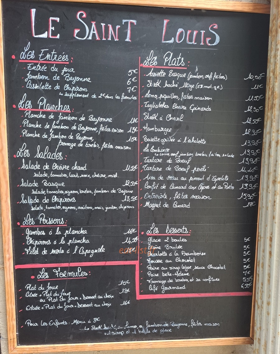 Le Saint Louis — carte page 1