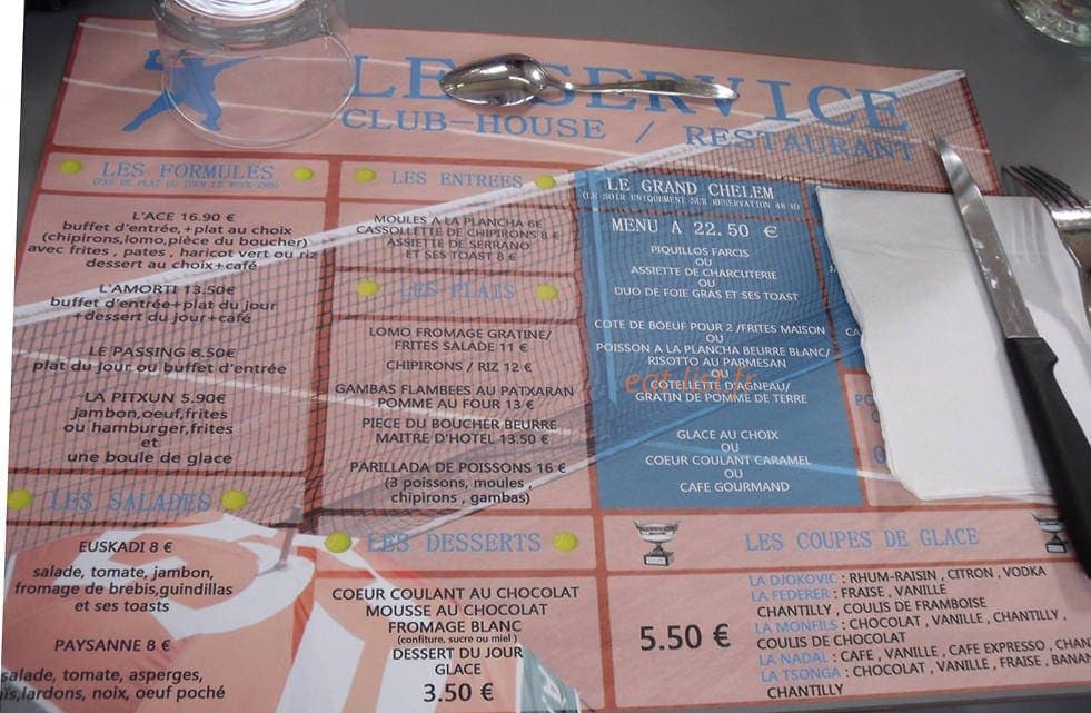 Le Service — carte page 1