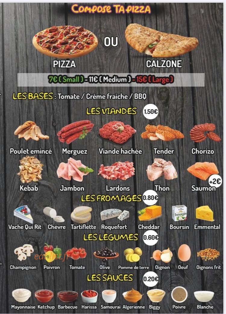 O délice pizza — carte page 3