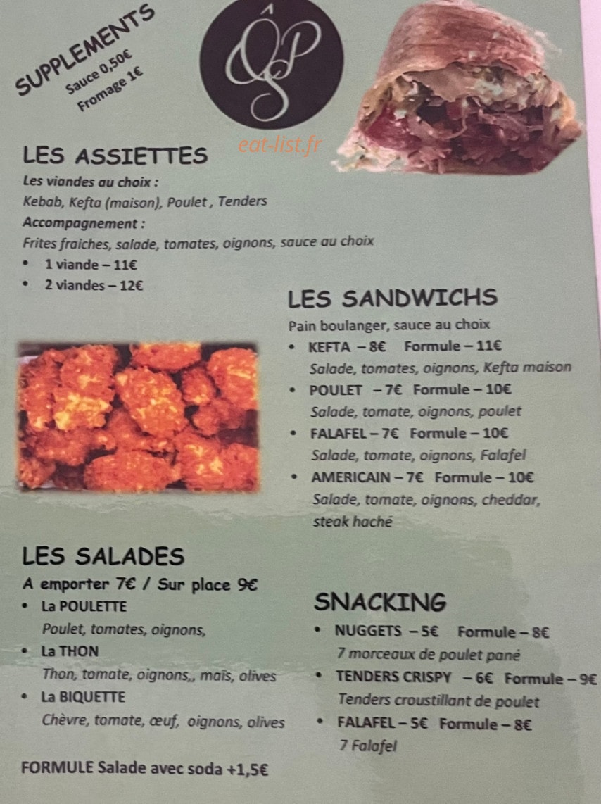 O'p'titsnack — carte page 3