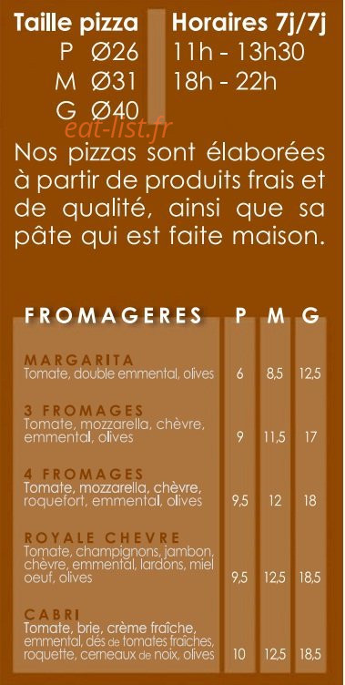 Pizza Bai — carte page 2