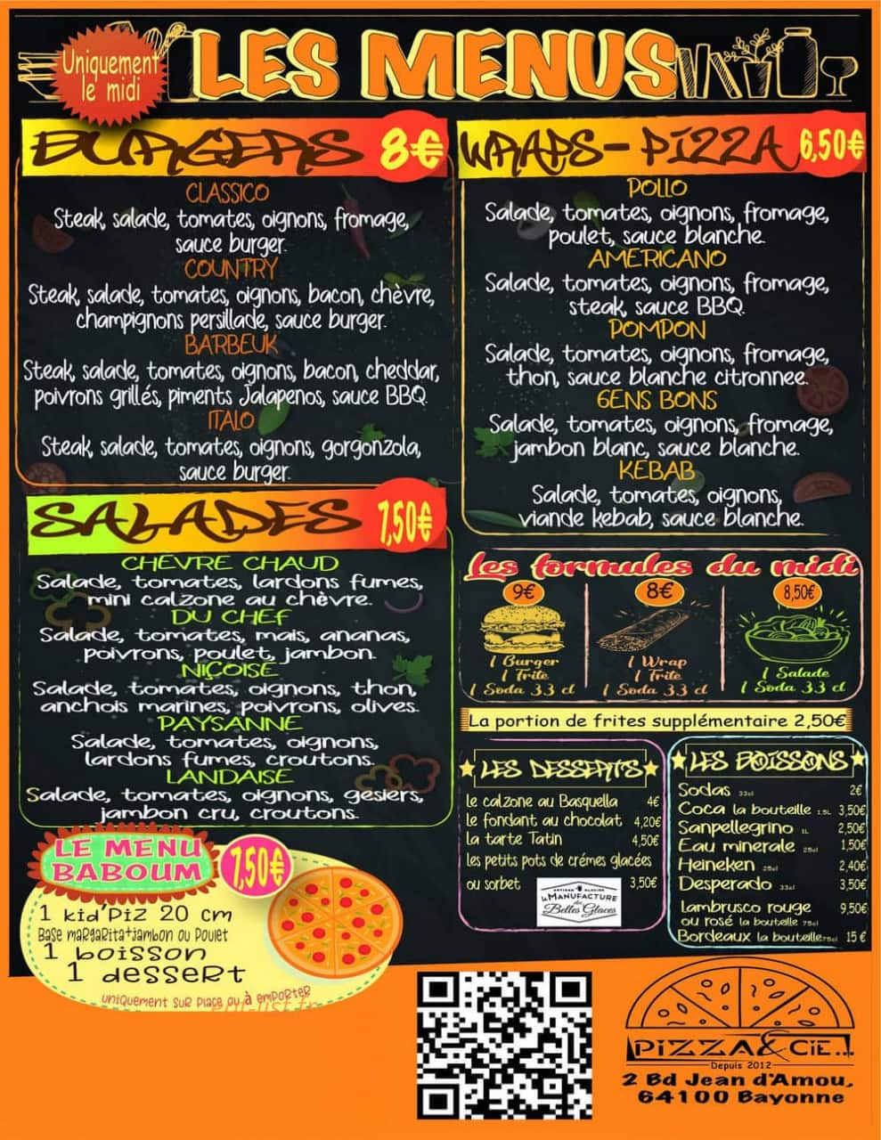 Pizza et cie — carte page 2