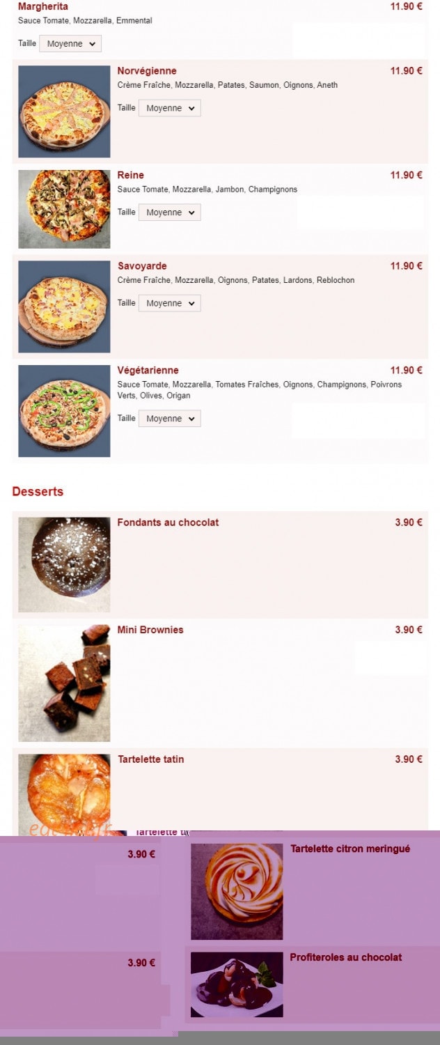 Tonton Pizza — carte page 7