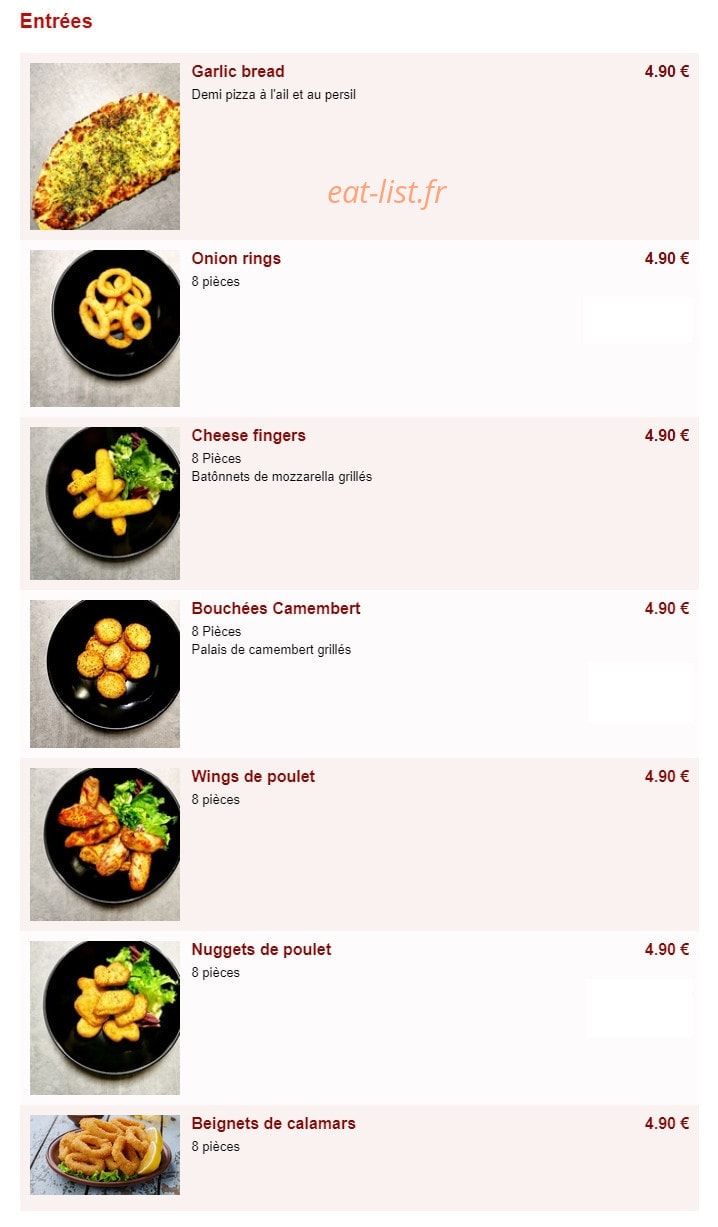 Tonton Pizza — carte page 1
