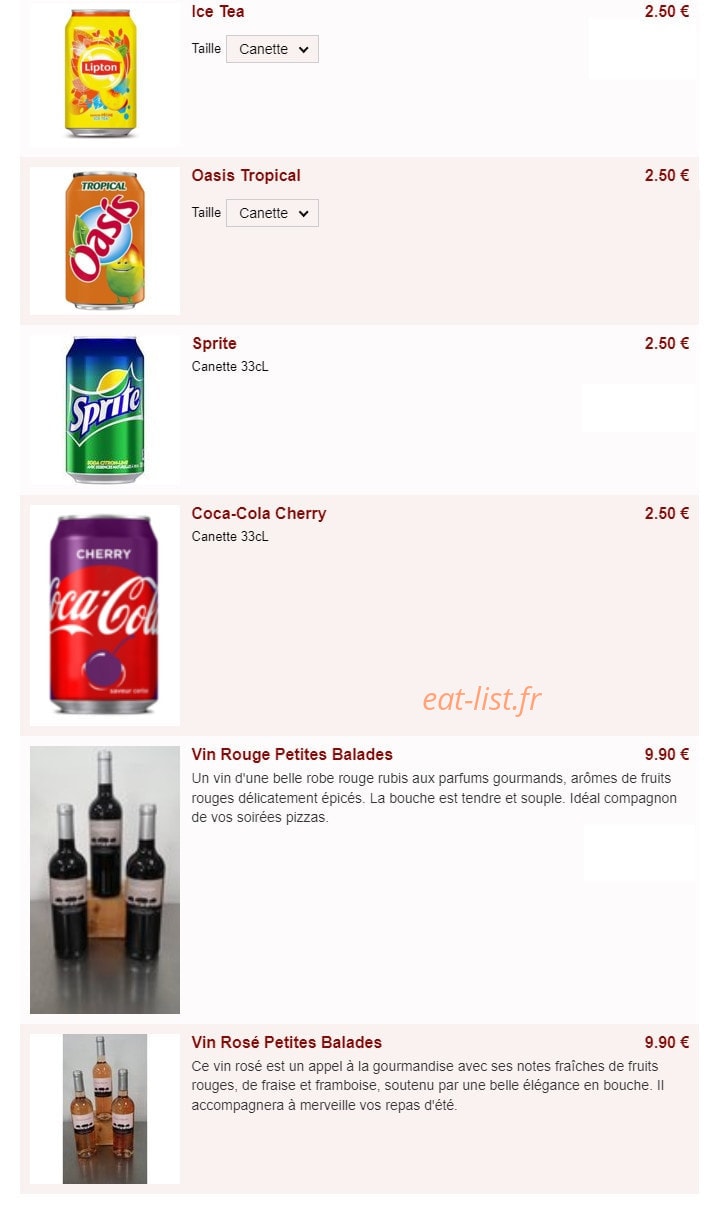 Tonton Pizza — carte page 3