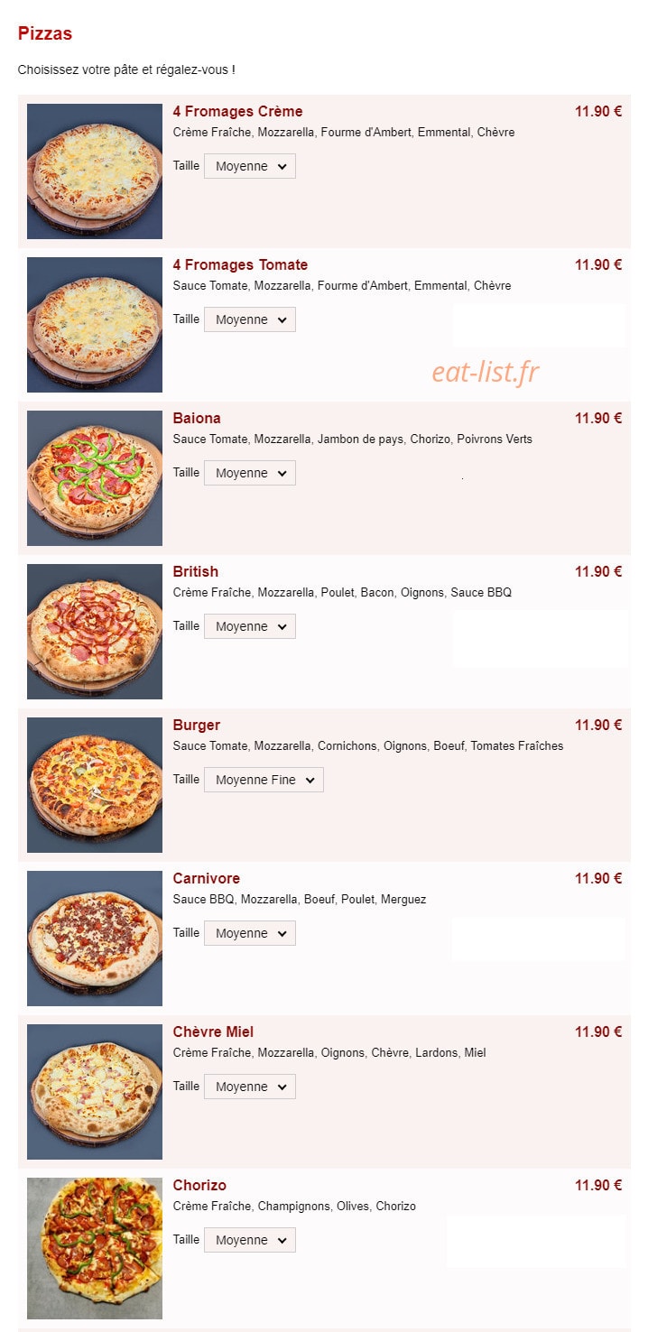 Tonton Pizza — carte page 5