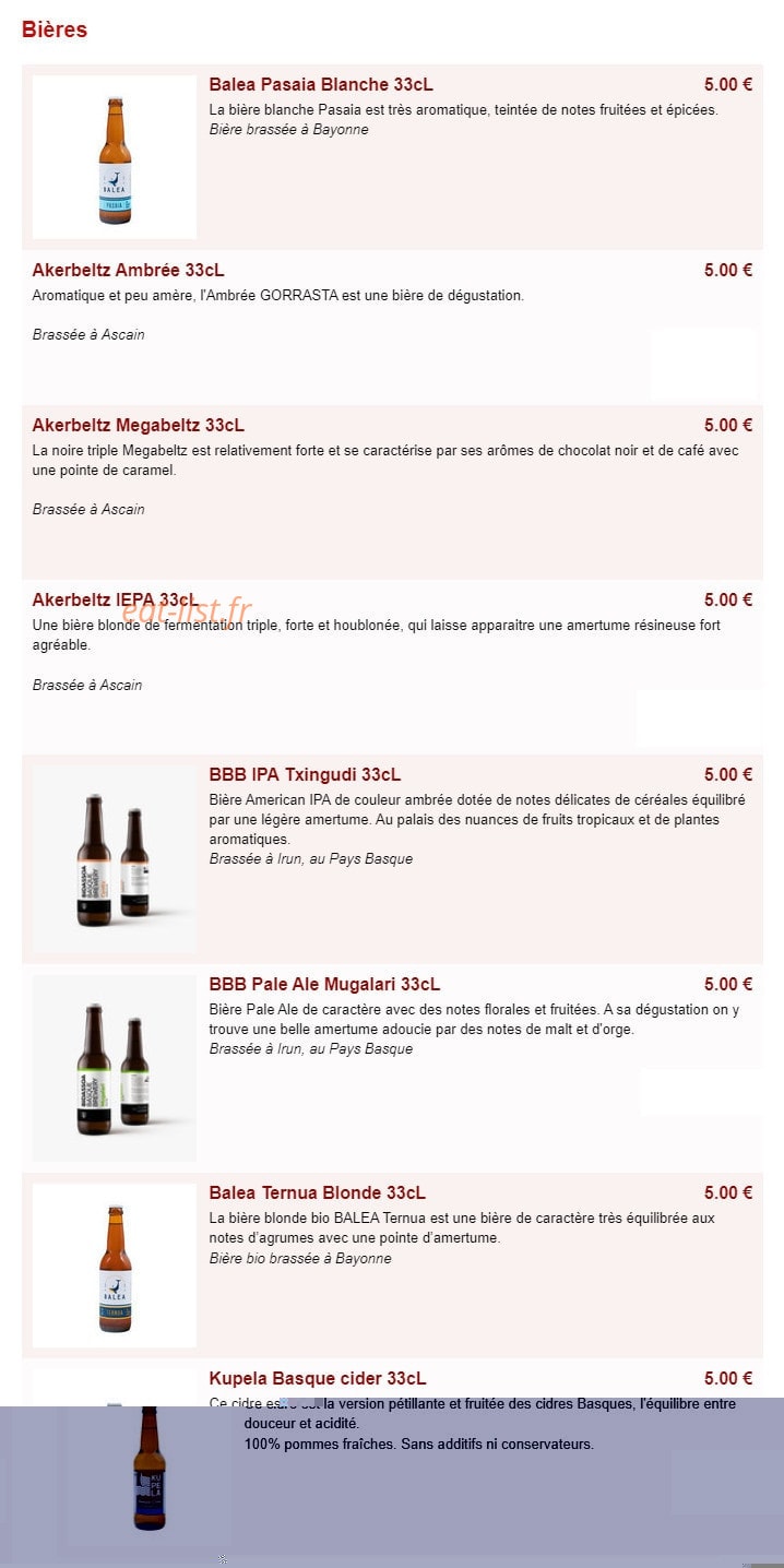 Tonton Pizza — carte page 4