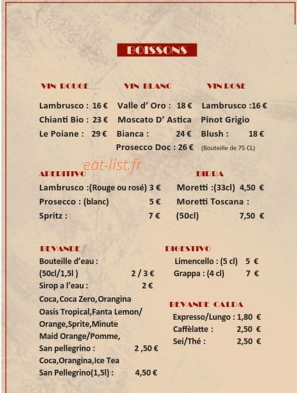 Trattoria nonna — carte page 2