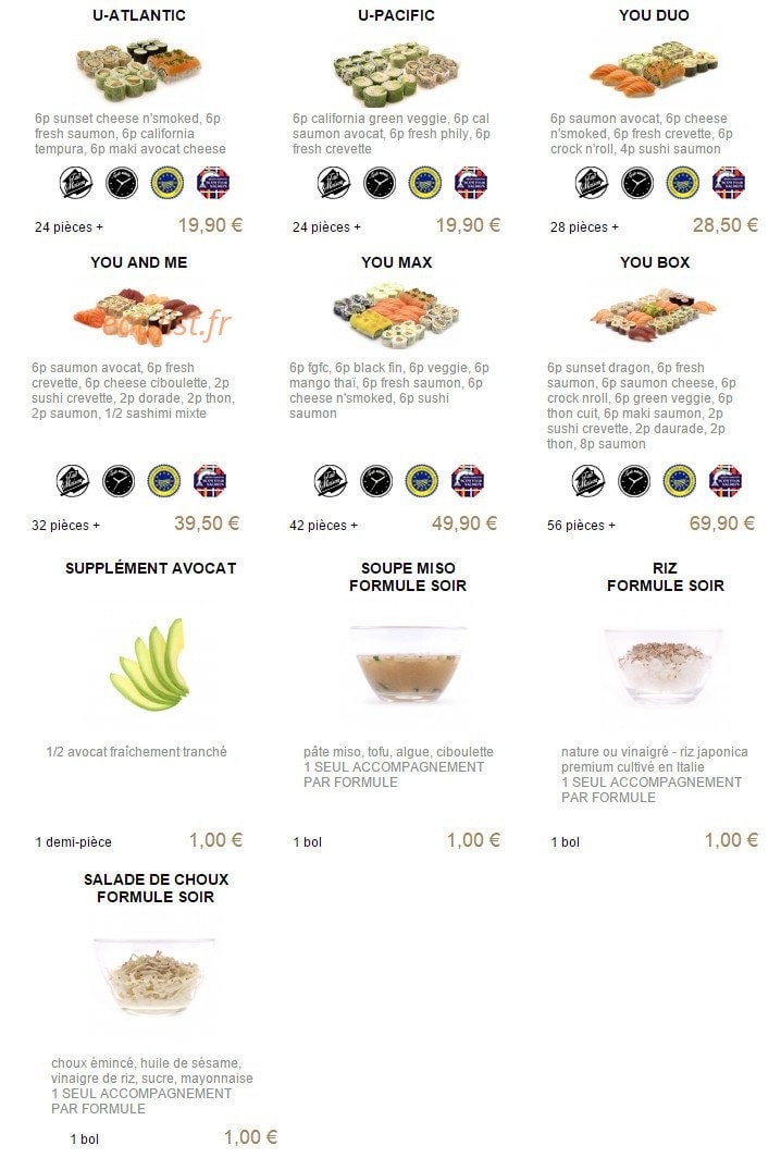 You Sushi — carte page 4