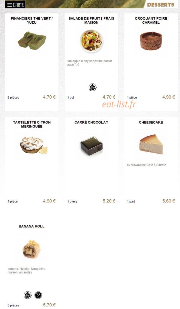 You Sushi — carte page 18