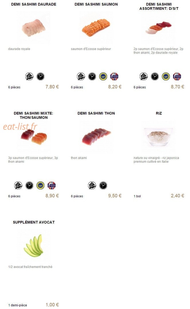 You Sushi — carte page 15