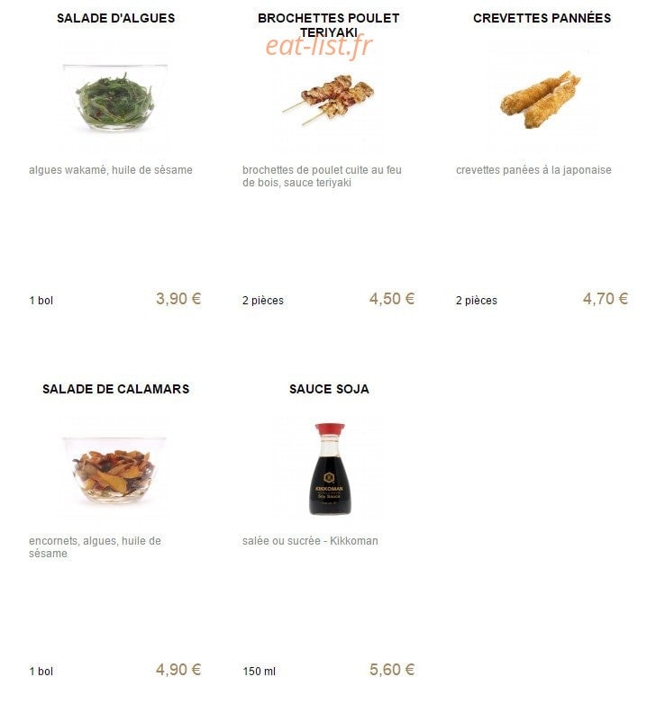 You Sushi — carte page 17