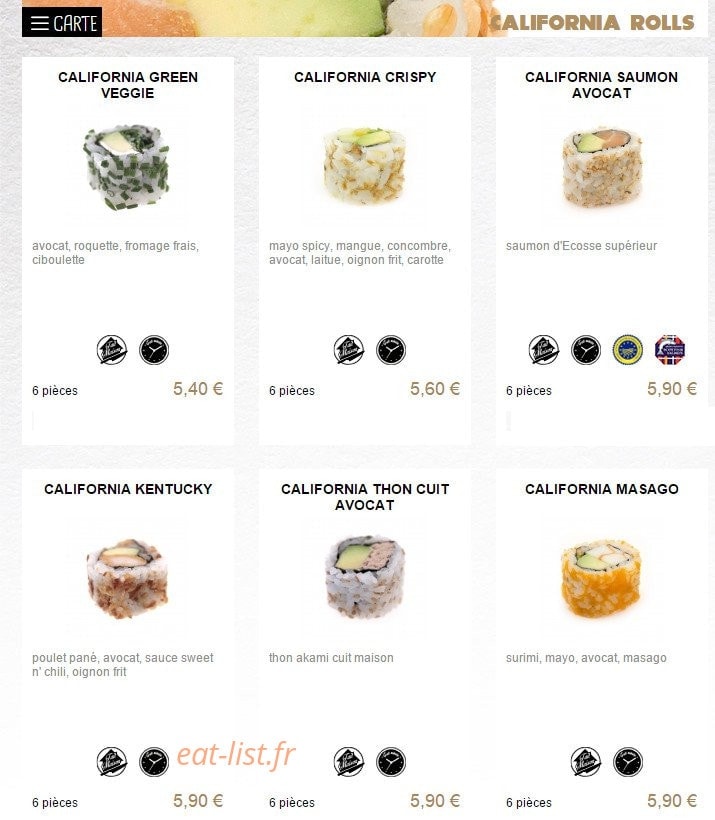 You Sushi — carte page 6