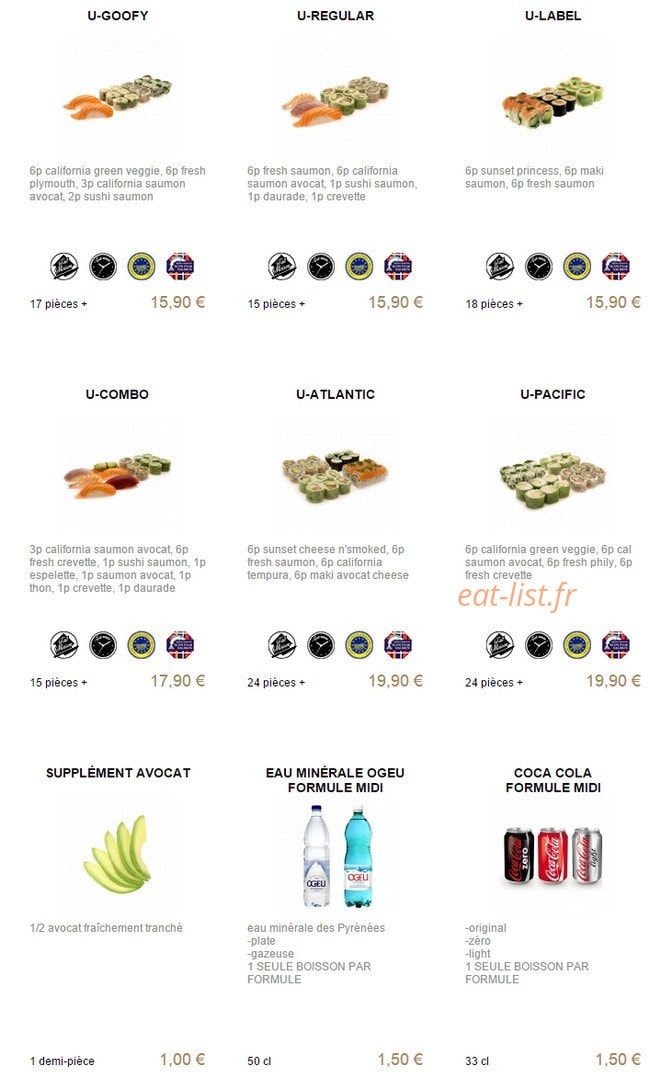 You Sushi — carte page 2