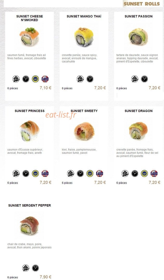 You Sushi — carte page 5