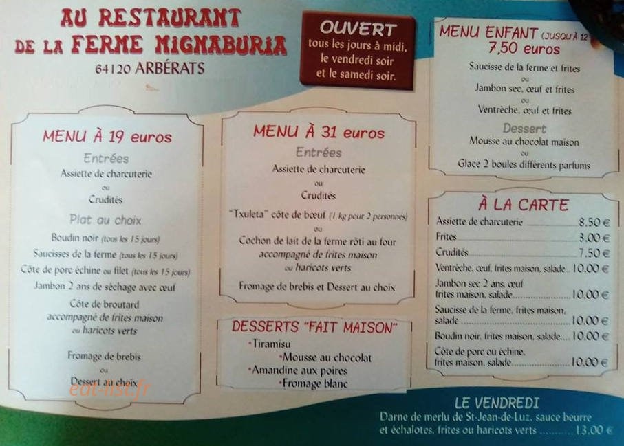 Ferme mignaburia — carte page 1