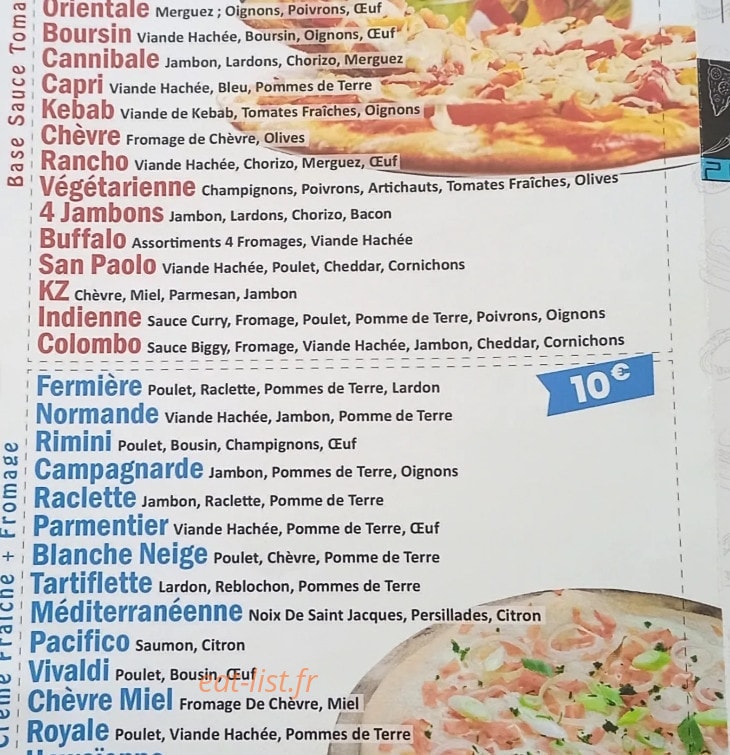Kz fastfood — carte page 3