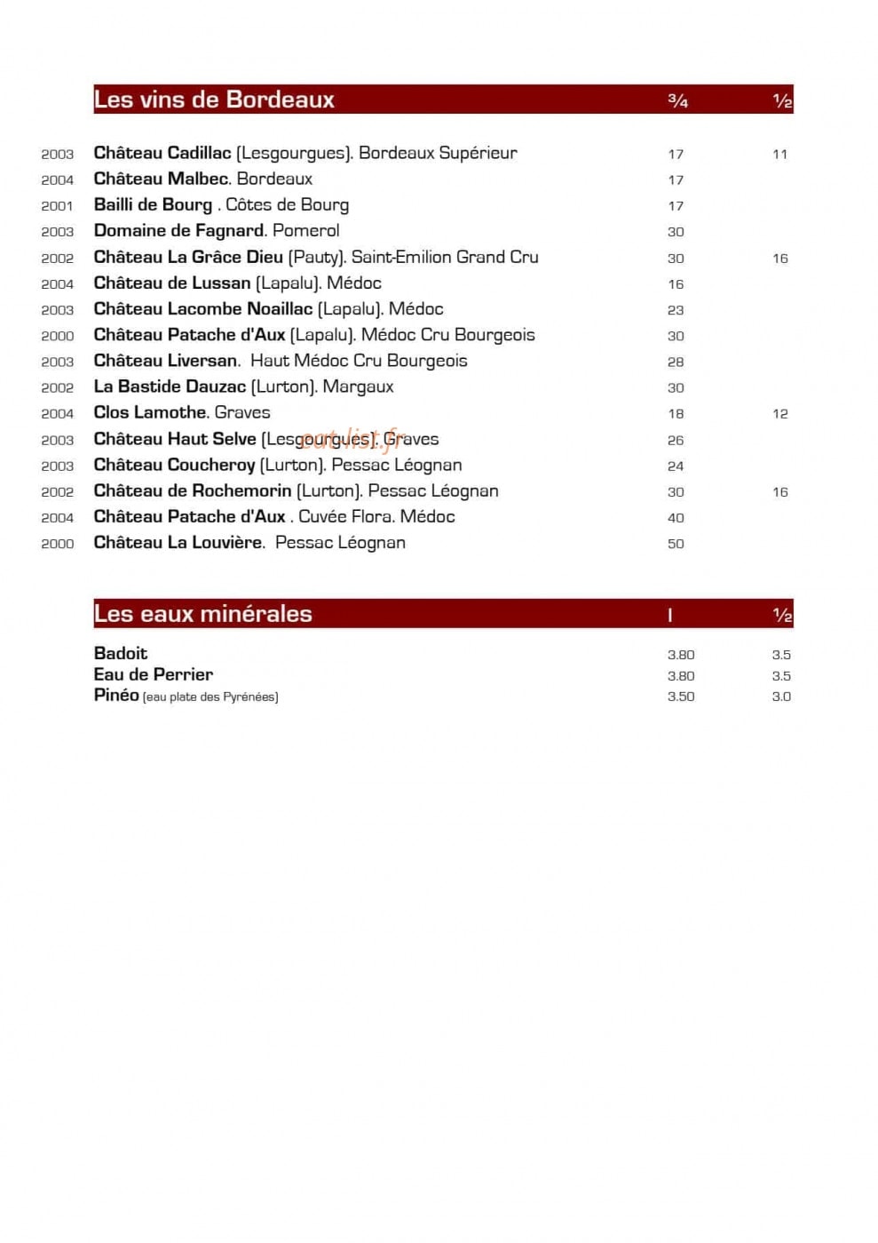 Le Trinquet — carte page 4
