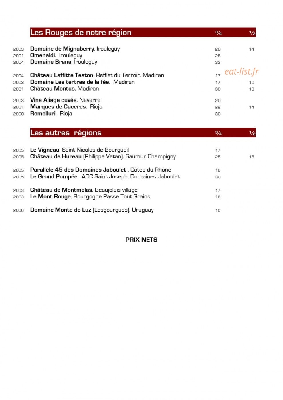 Le Trinquet — carte page 3