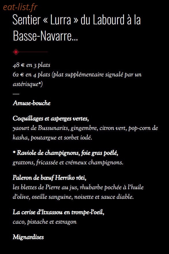 La Ferme Ilharregui Baita — carte page 3