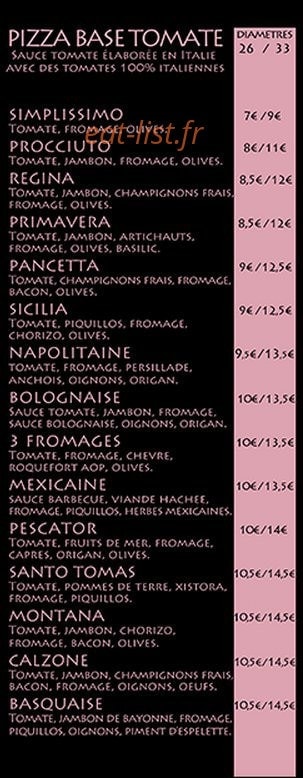 Luz Pizza — carte page 3