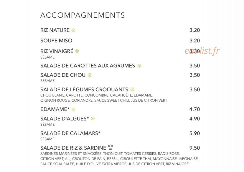 Sushi Shop — carte page 35