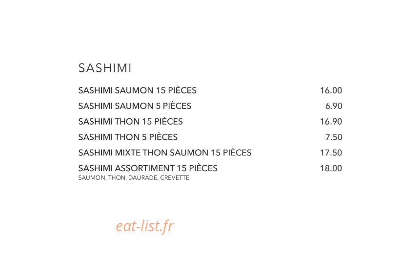 Sushi Shop — carte page 27