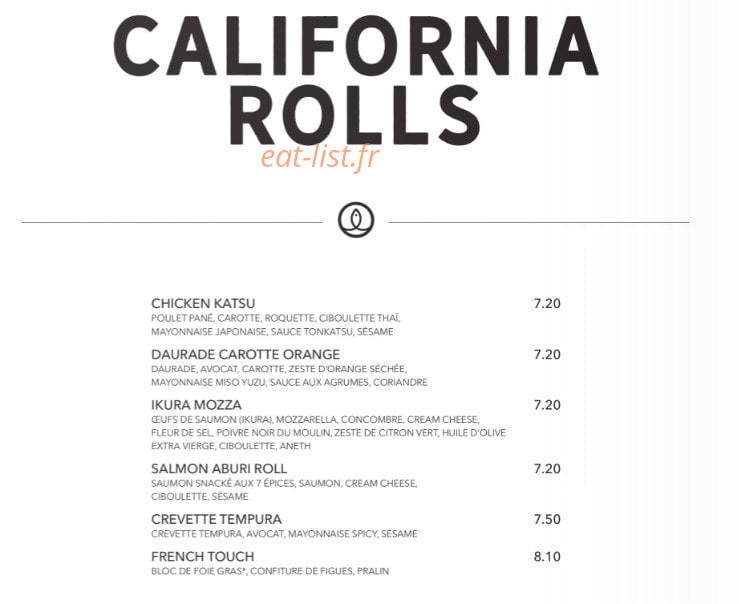 Sushi Shop — carte page 22